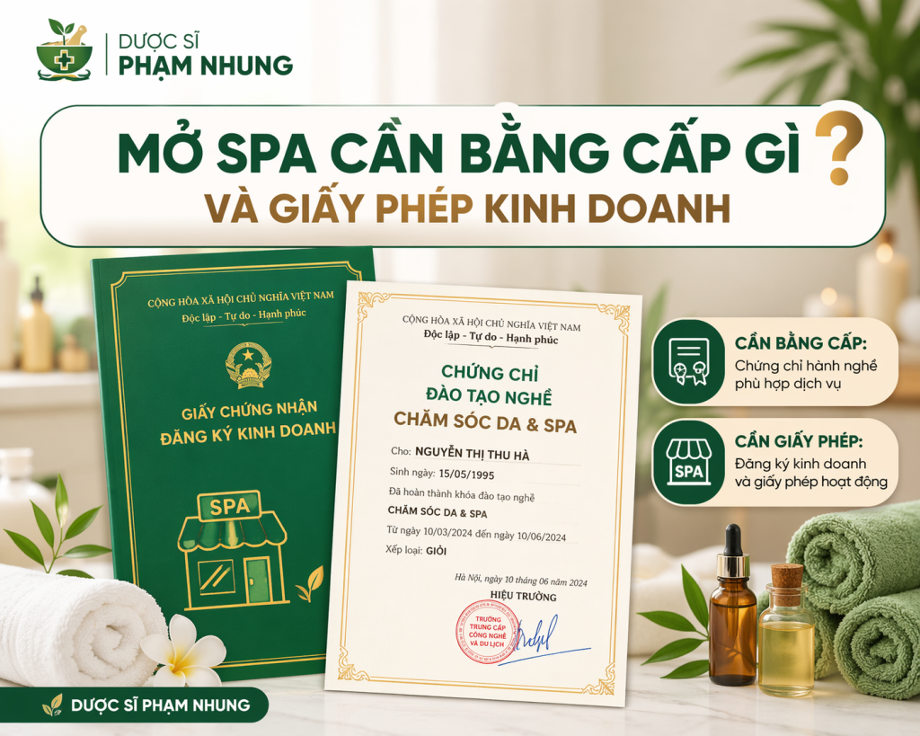 mở spa cần bằng cấp gì