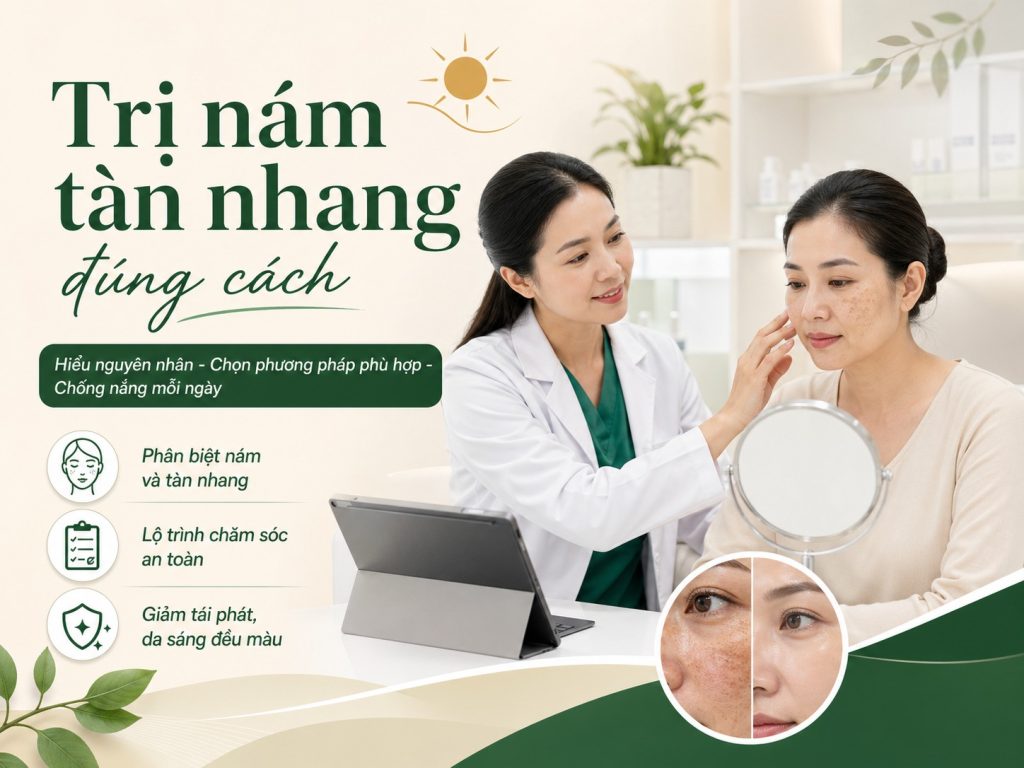 điều trị nám tàn nhang