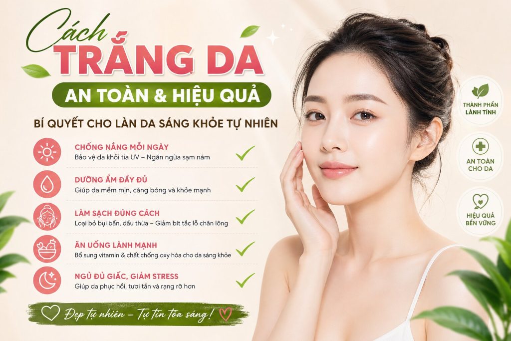 cách trắng da an toàn