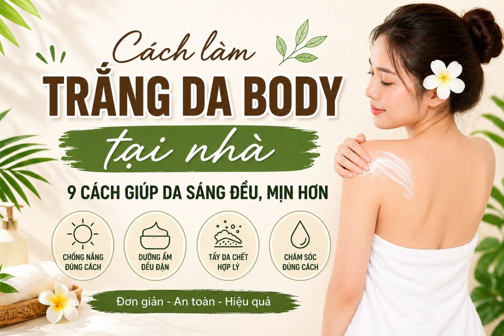 cách làm trắng da body tại nhà
