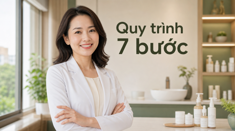 Quy trình 7 bước | quy trình chăm sóc da mặt