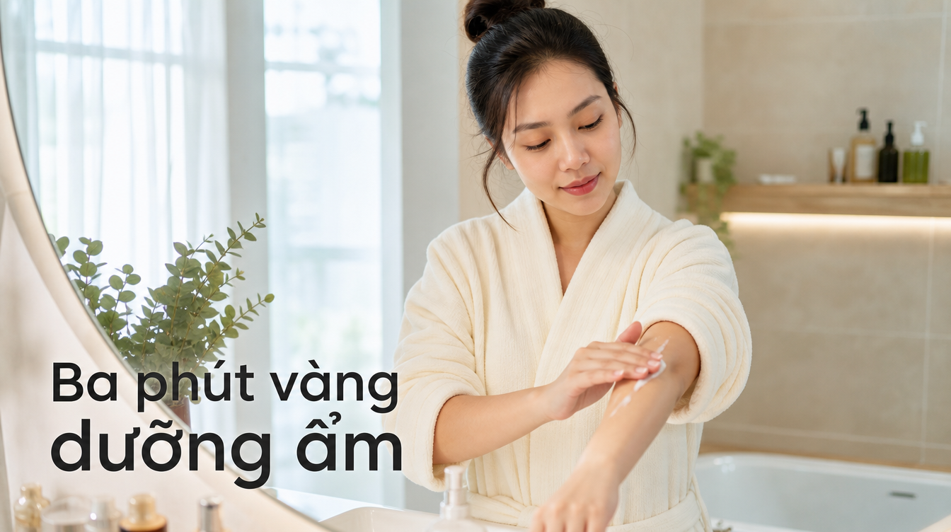 Ba phút vàng dưỡng ẩm | cách làm trắng da body tại nhà