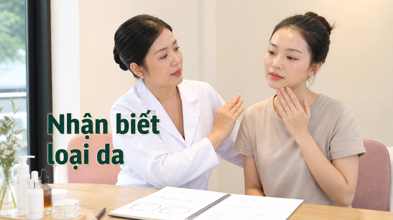 Nhận biết loại da | học chăm sóc da mặt