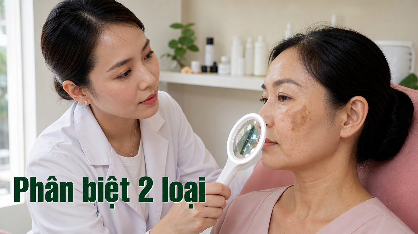 Phân biệt 2 loại | điều trị nám tàn nhang