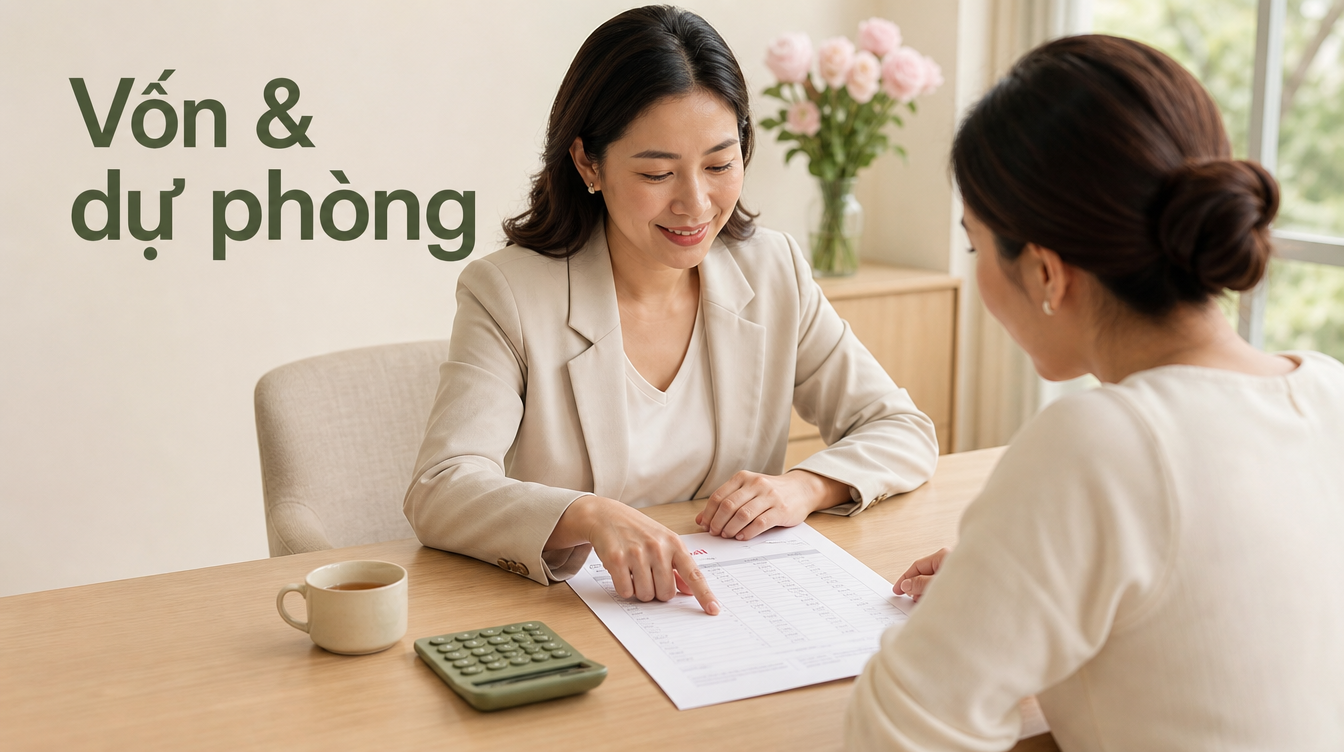 Vốn & dự phòng | mở spa cần những gì