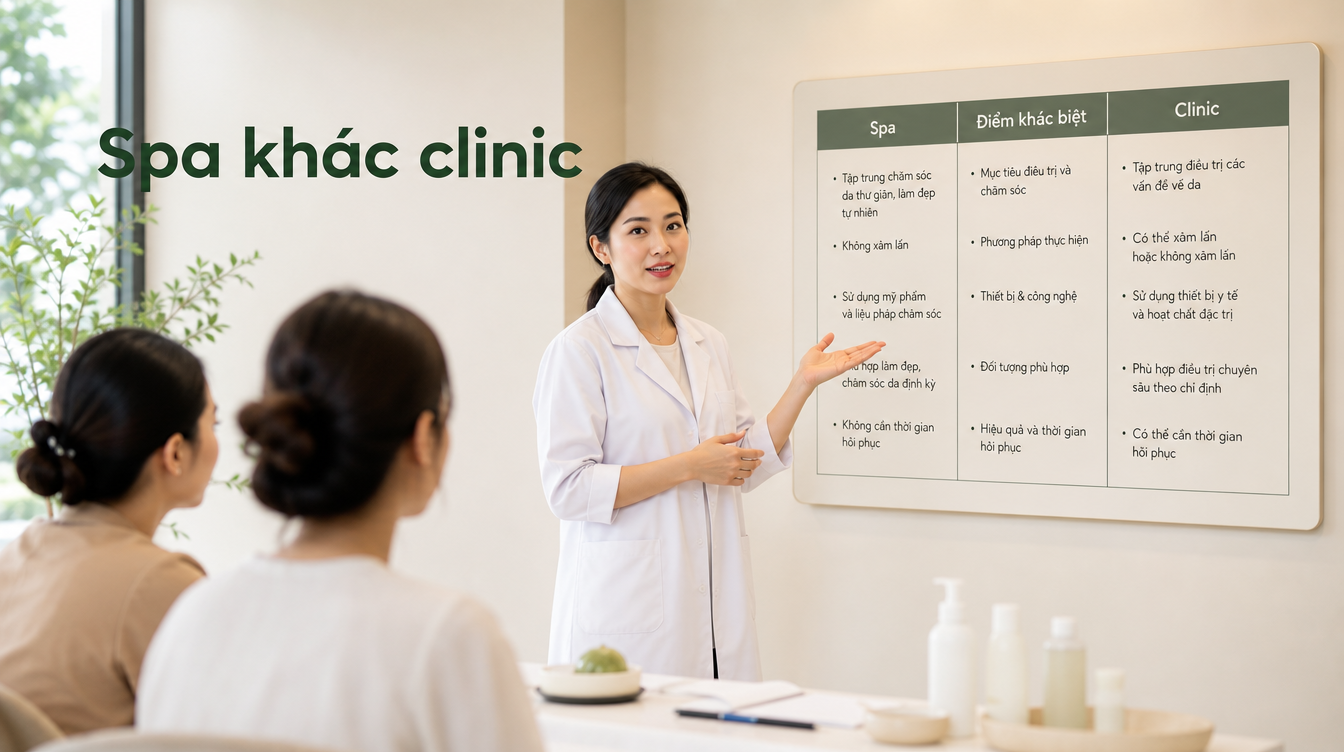 Spa khác clinic | spa là làm gì