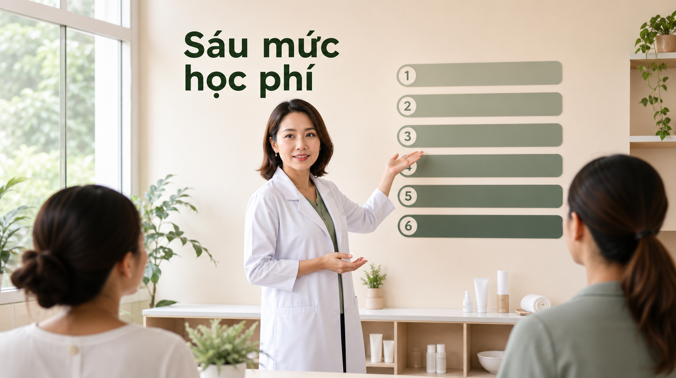 Sáu mức học phí | học spa bao nhiêu tiền