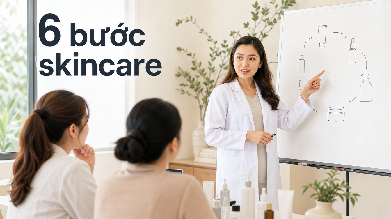 các bước chăm sóc da trị mụn ẩn tại nhà