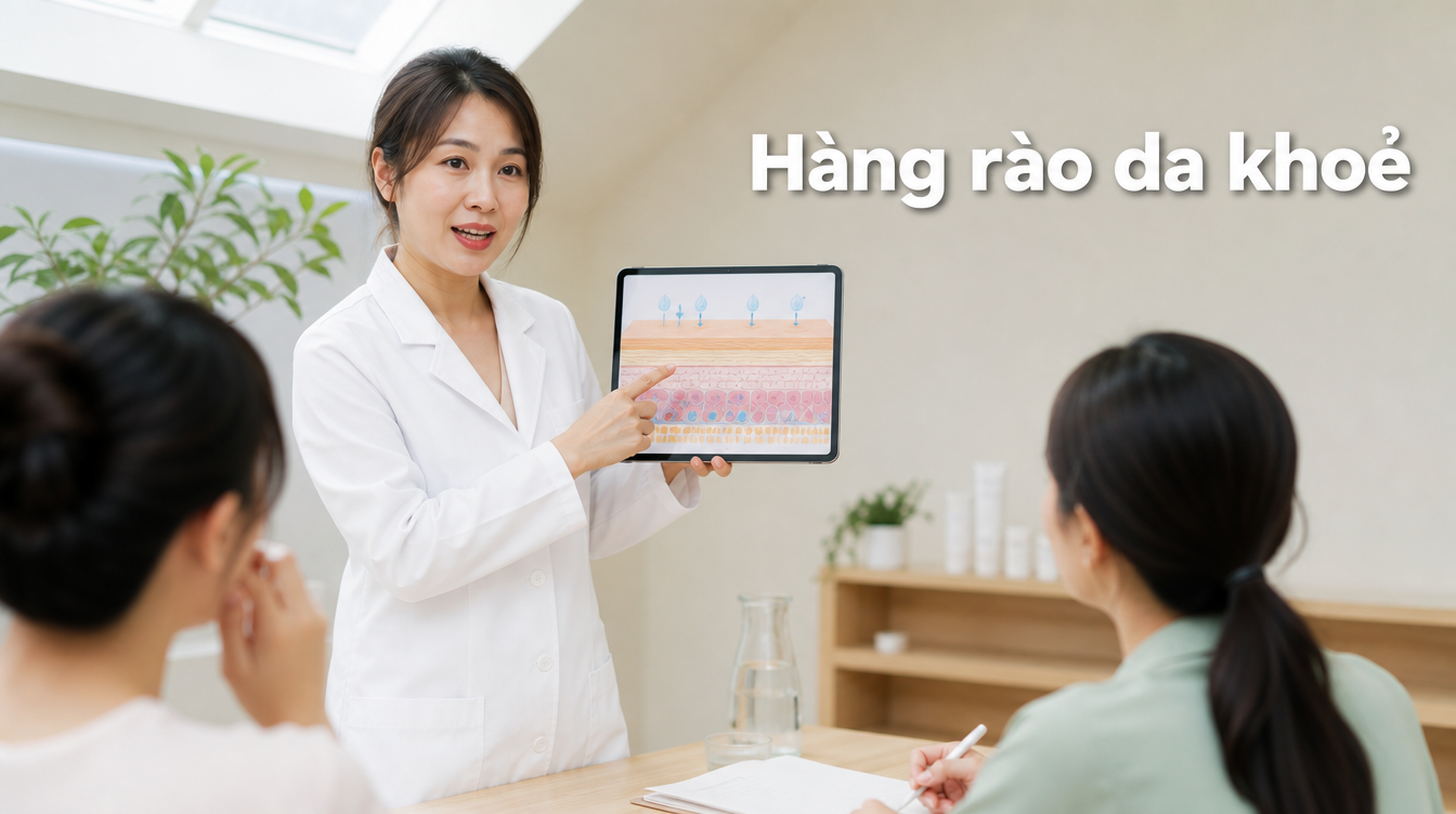 Hàng rào da khoẻ | quy trình chăm sóc da mặt