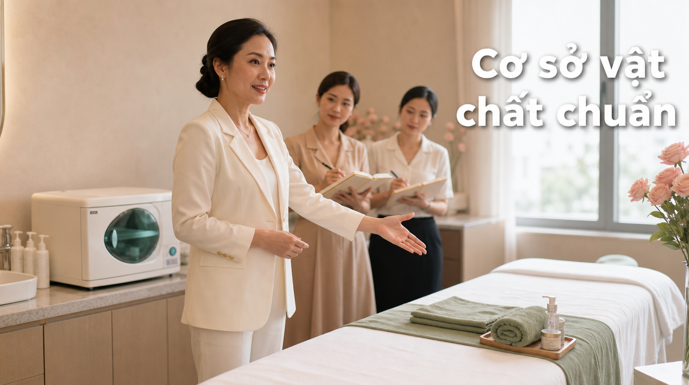 Cơ sở vật chất chuẩn | điều kiện mở spa chăm sóc da