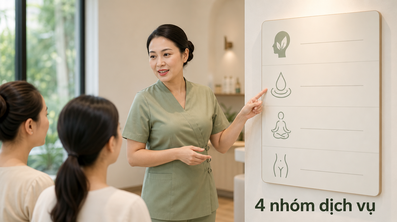 4 nhóm dịch vụ | spa làm những gì