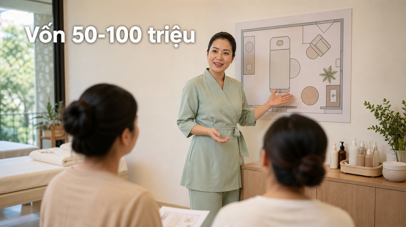 Vốn 50-100 triệu | mở spa tại nhà
