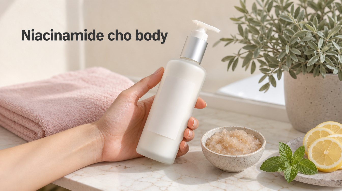 Niacinamide cho body | cách làm trắng da body tại nhà