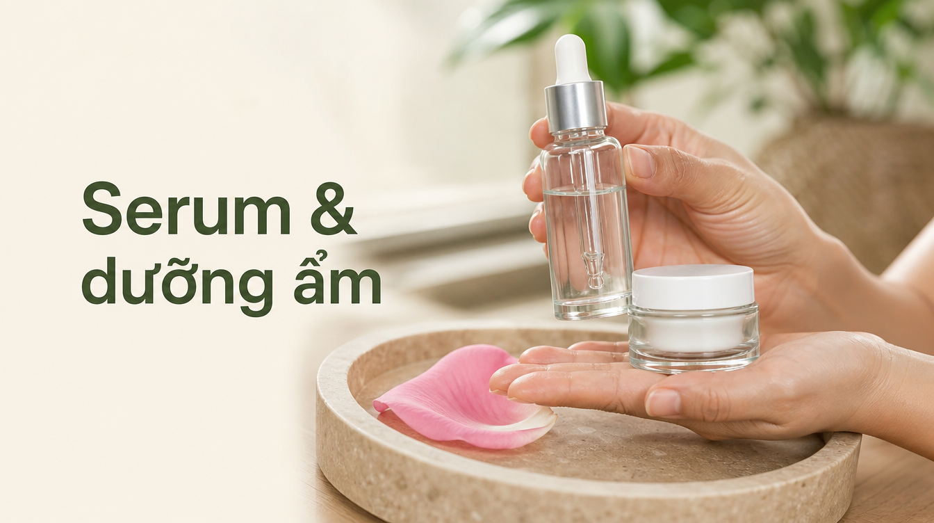 Serum & dưỡng ẩm | quy trình chăm sóc da mặt