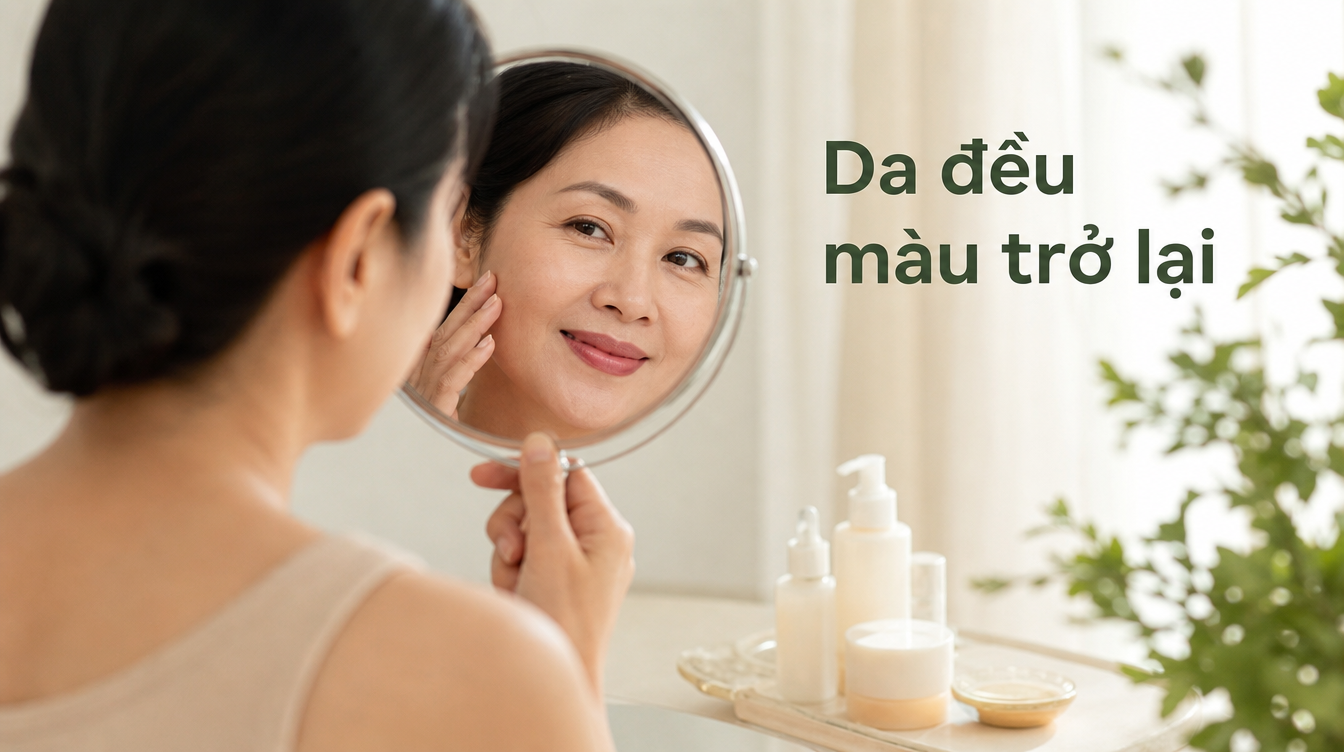 kết quả cải thiện nám nội tiết khi điều trị đúng cách