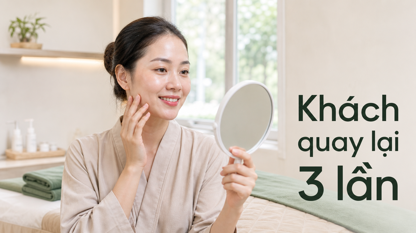 Khách quay lại 3 lần | kinh doanh dịch vụ spa