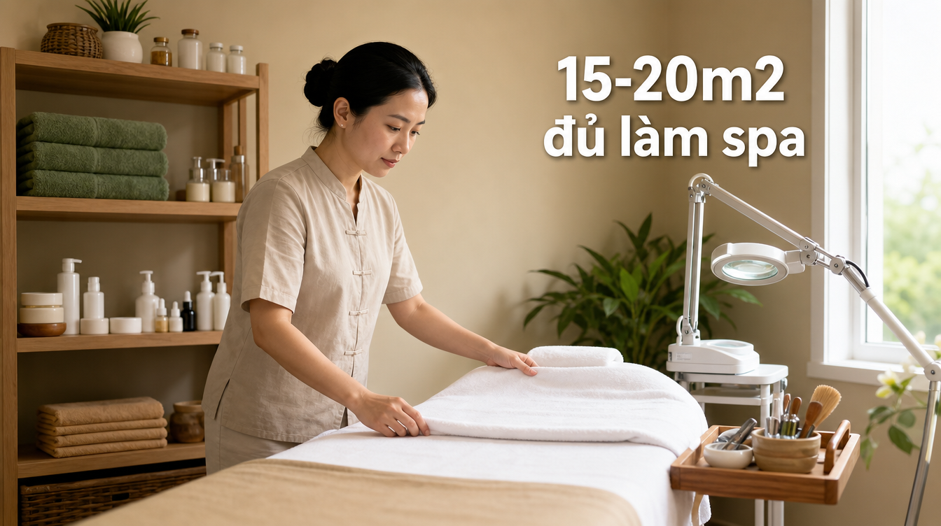 15-20m2 đủ làm spa | mở spa tại nhà