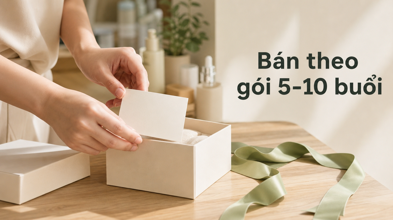 Bán theo gói 5-10 buổi | kinh nghiệm mở spa nhỏ tại nhà