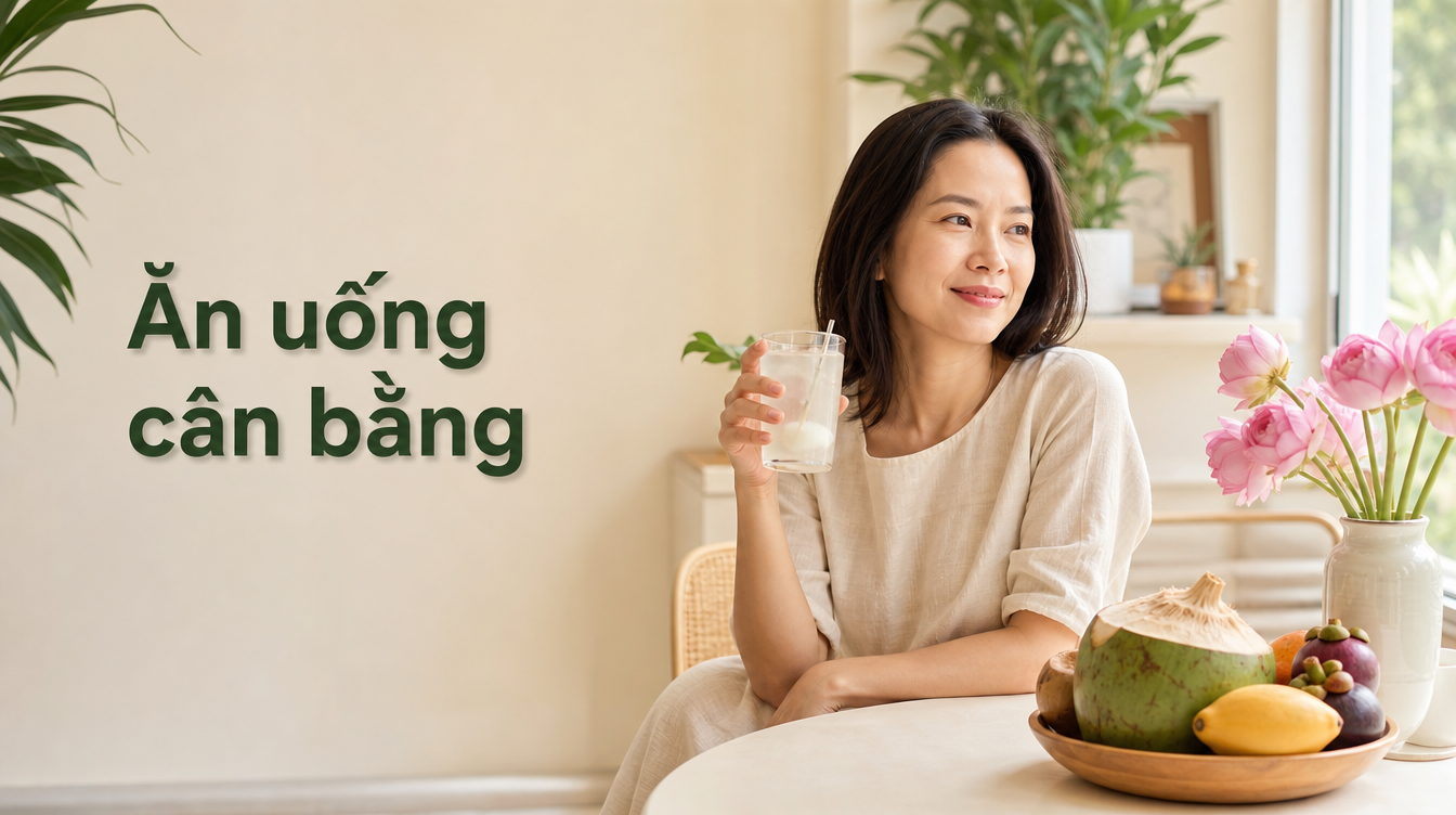 Ăn uống cân bằng | uống nước dừa mỗi ngày có đẹp da không