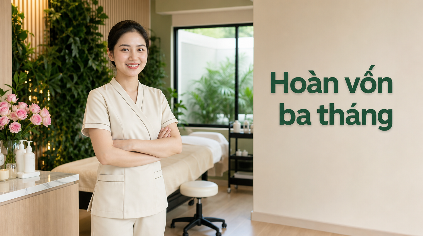 Hoàn vốn ba tháng | học spa bao nhiêu tiền