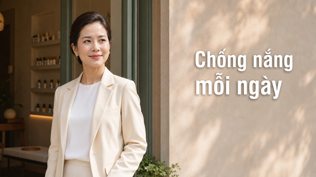 Chống nắng mỗi ngày | quy trình chăm sóc da mặt