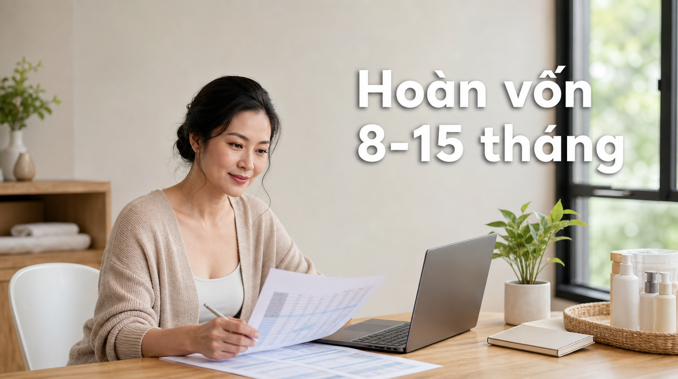 Hoàn vốn 8-15 tháng | kinh nghiệm mở spa nhỏ tại nhà