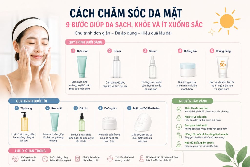 cách chăm sóc da mặt