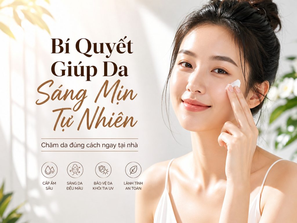cách chăm sóc da mặt trắng mịn tại nhà​